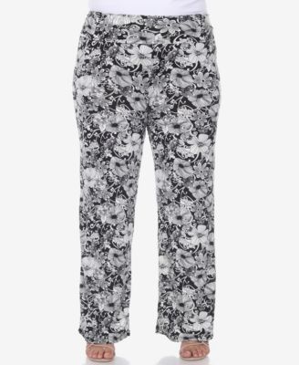 Plus Size Floral Paisley Palazzo Pants
