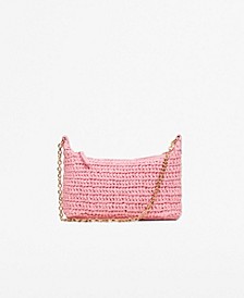 Women's Raffia Baguette Handbag