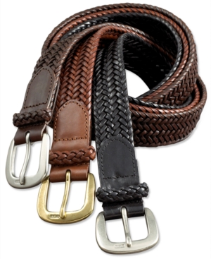 POLO RALPH LAUREN MEN'S BELT, CORE DERBY BRAIDED BELT