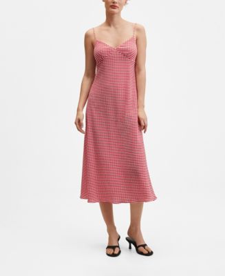 red bow dress midi Adelyn Rae - Ingrid Bow Strap Midi Dress