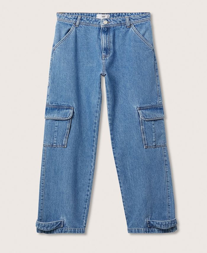 MANGO Women's Pocket Cargo Jeans - Macy's