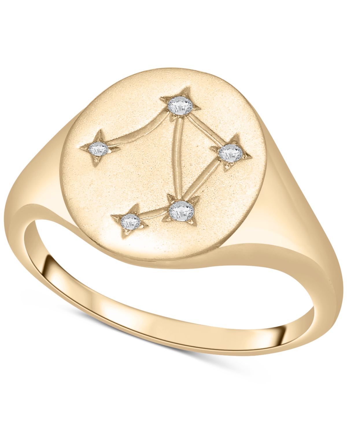 Diamond Libra Constellation Ring (1/20 ct. t.w.) in 10k Gold, Created for Macy's - Yellow Gold