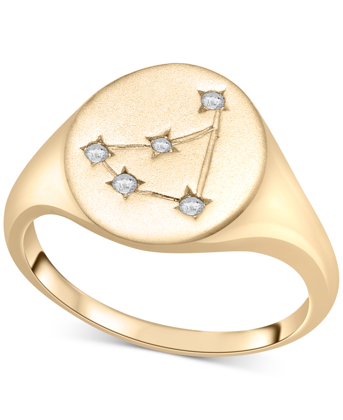 Diamond Capricorn Constellation Ring (1/20 ct. t.w.) in 10k Gold, Created for Macy's - Yellow Gold