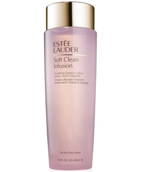 Estée Lauder Soft Clean Infusion Hydrating Skin Essence Face Lotion Toner with Amino Acid + Waterlily, 13.5 fl oz.