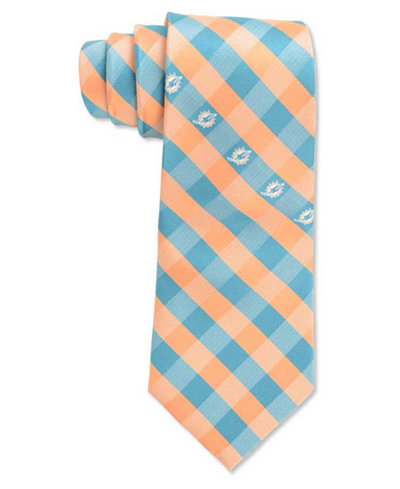 Eagles Wings Miami Dolphins Checked Tie