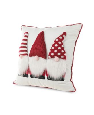 Heavy Knitted Gnome Pillow, 18" x 18"