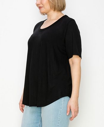 Plus Size Double Binding Swing T-shirt