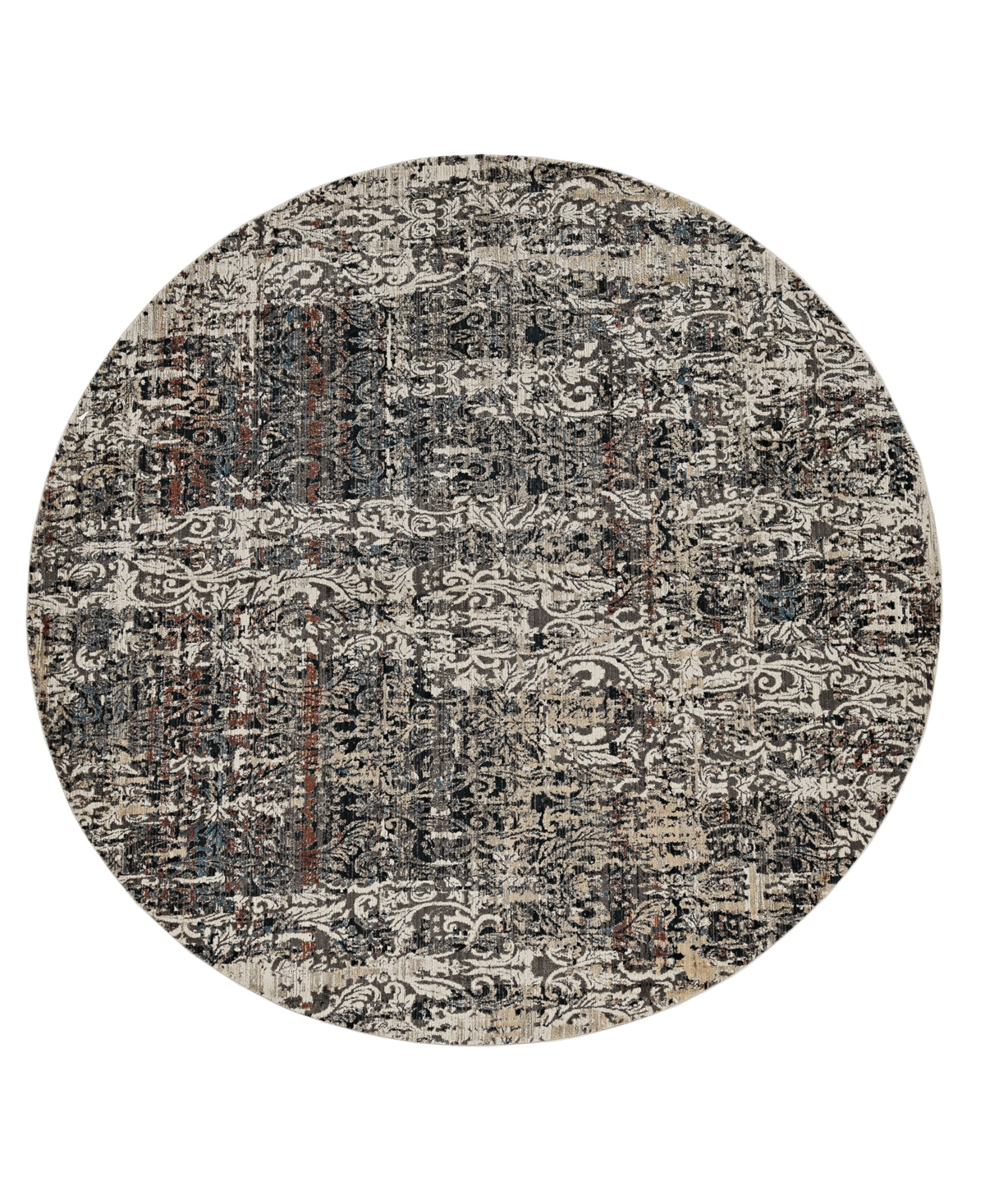 Kas Karina 8255 8' x 8' Round Area Rug - Gray
