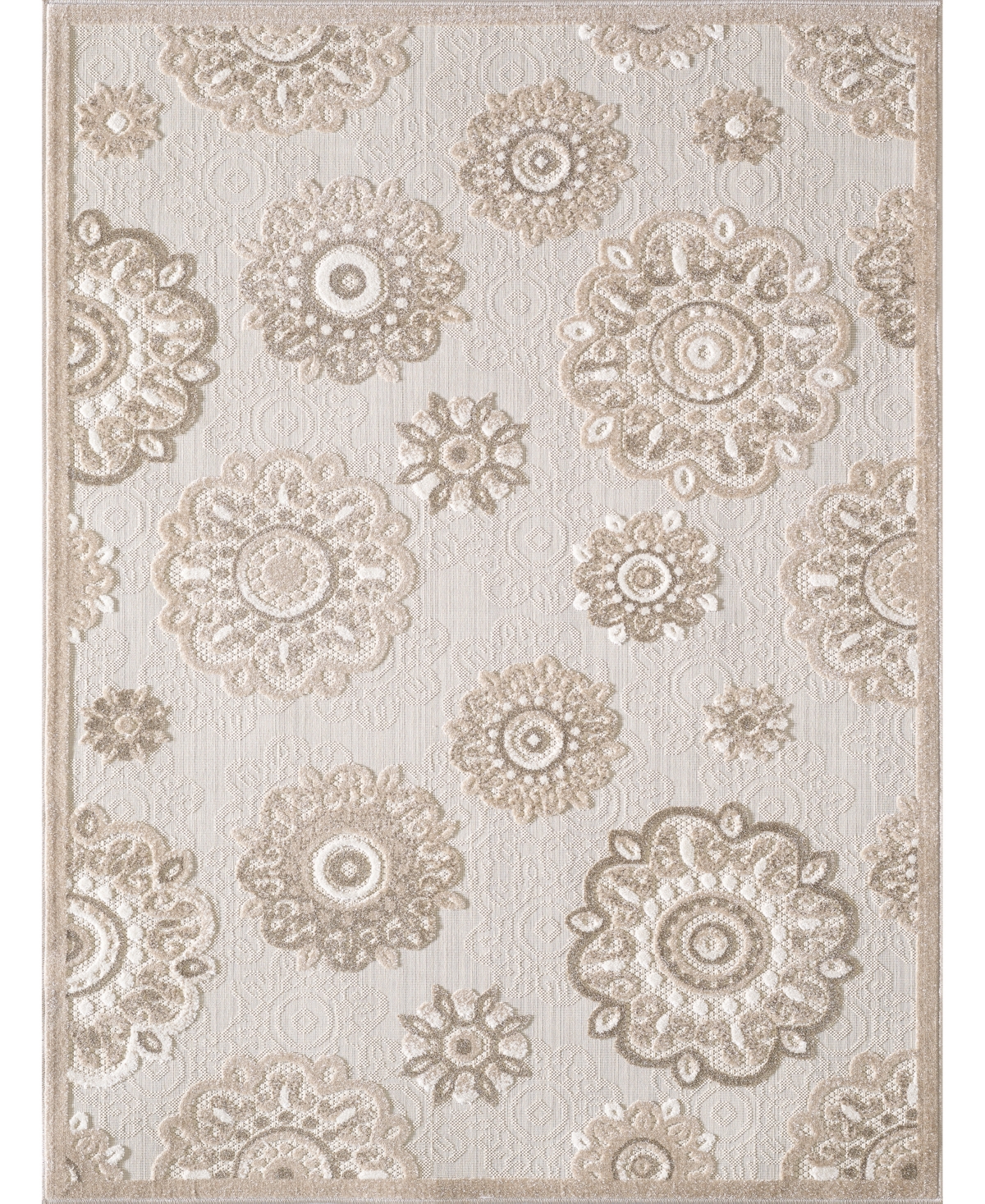 Kas Calla 6933 7'10in x 9'10in Area Rug - Taupe
