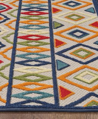 Calla 6928 6'7" x 9' Outdoor Area Rug