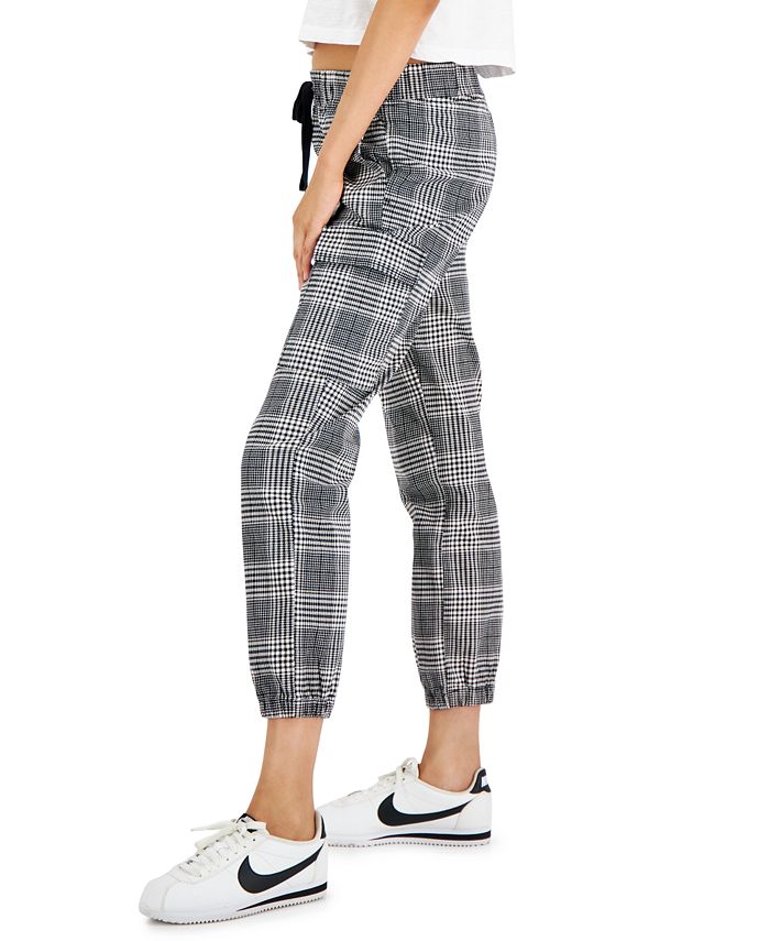 Tinseltown Juniors' Plaid Cargo PullOn Jogger Pants Macy's