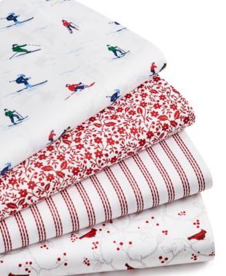 Charter Club Damask Designs Holiday Cotton Sheet Sets Created For Macys Bedding