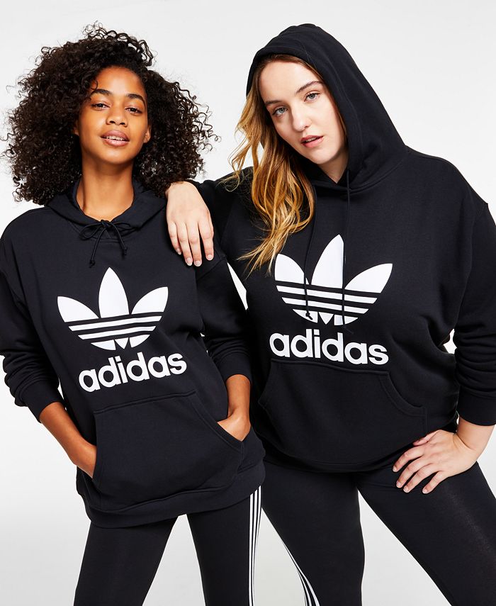 adidas Women's Adicolor Trefoil Sweatshirt Hoodie, XS-4X & Reviews - Tops -  Women - Macy's