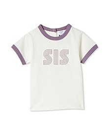 Baby Girls Joey Short Sleeve Ringer T-shirt