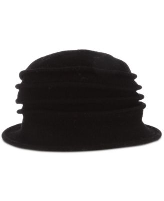 Women's Knit Wool Cloche with Flower