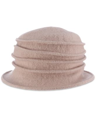 Women's Knit Wool Cloche with Flower