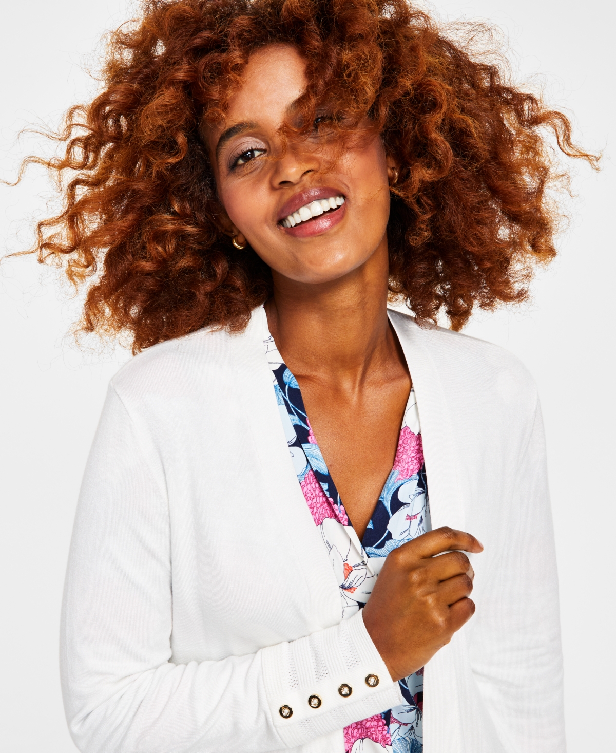 Charter club open front cardigan store
