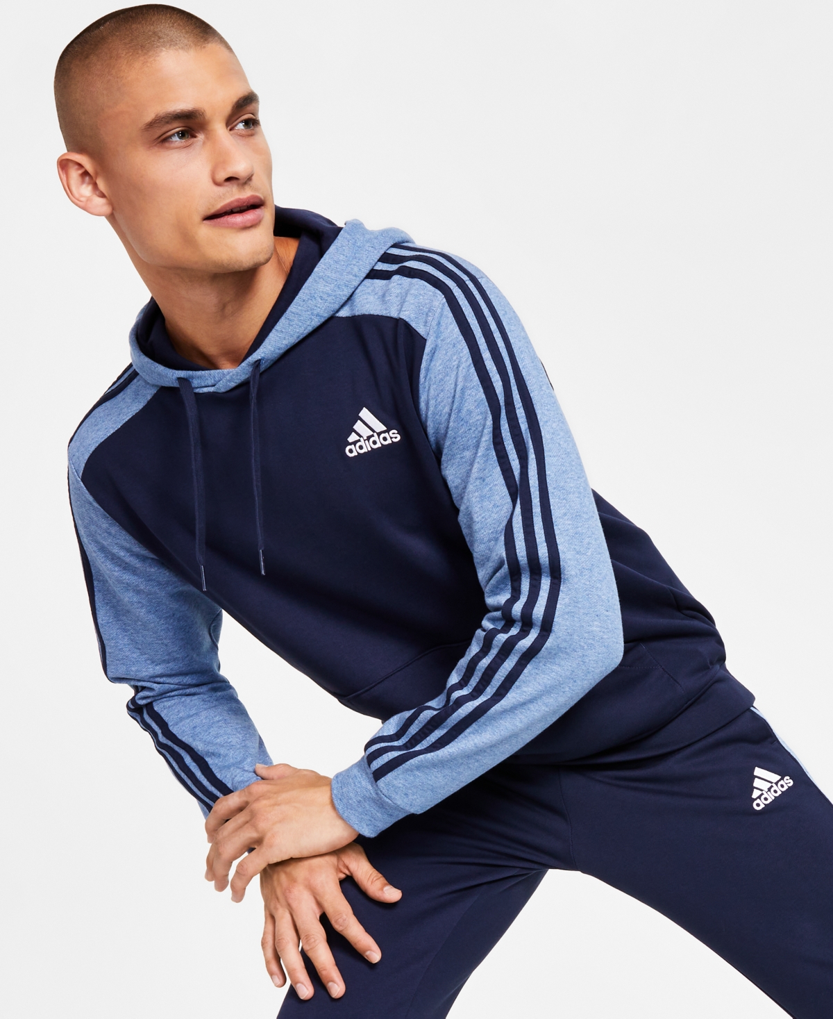 Ham Succes Leuk vinden Adidas Originals Adidas Men's Essentials Melange French Terry Hoodie In  Black Twist | ModeSens