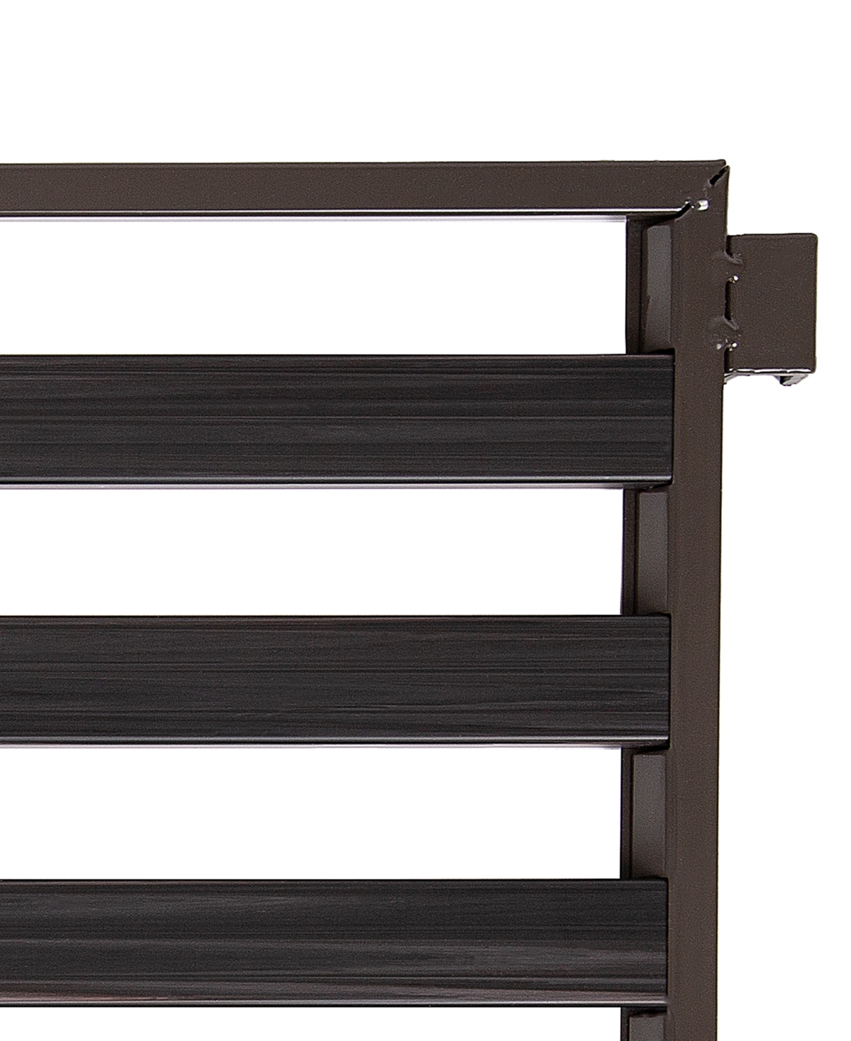 Seville Classics 3-tier Stackable 9-pair Resin Slat Shoe Rack In Espresso