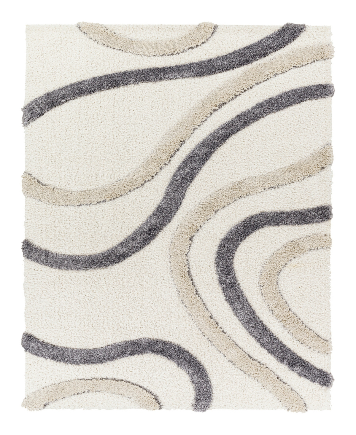 Surya Hudson Shag Hds-2313 7'10in x 10' Area Rug - Cream, Gray