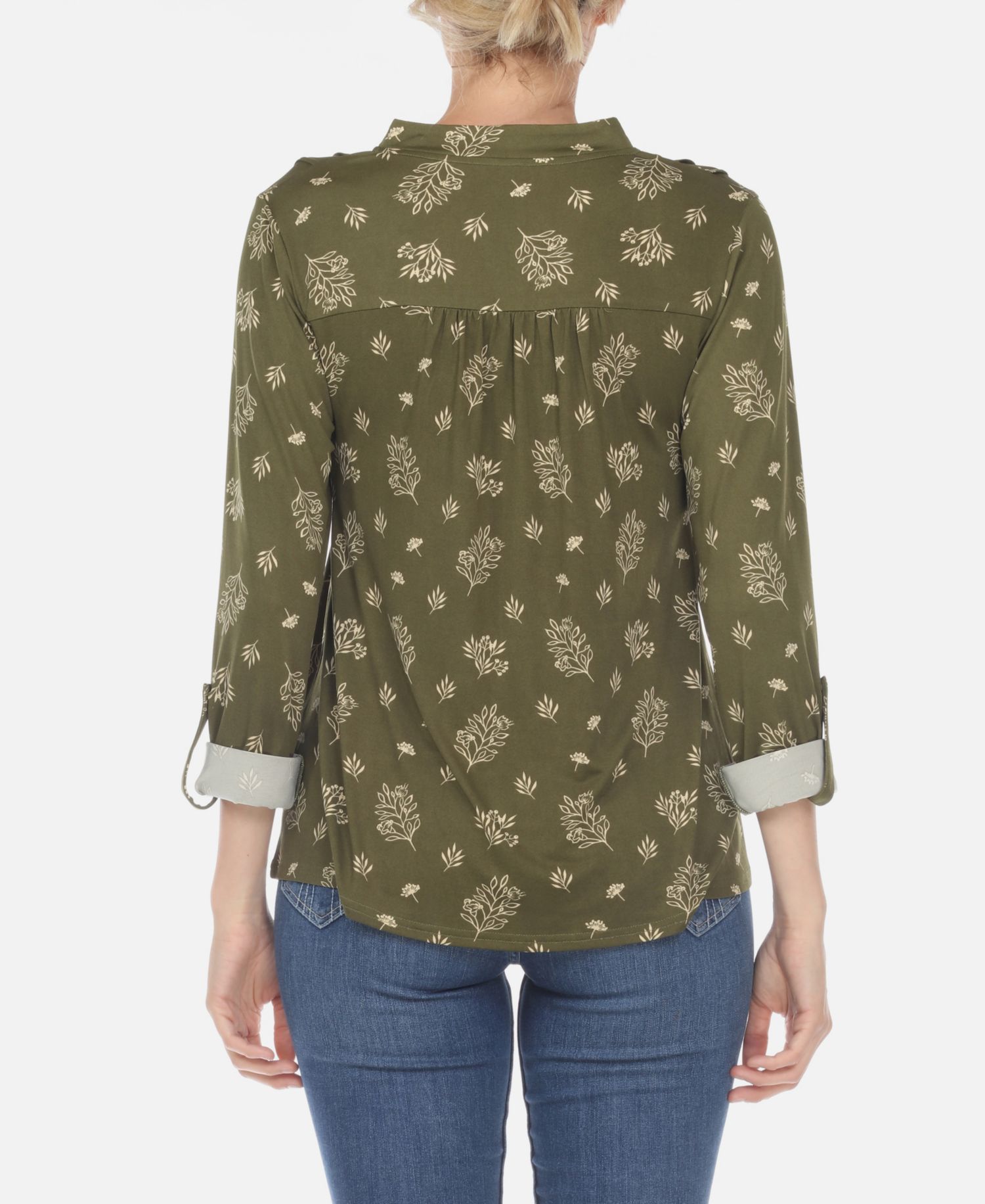 Plus Size Pleated Long Sleeve Top