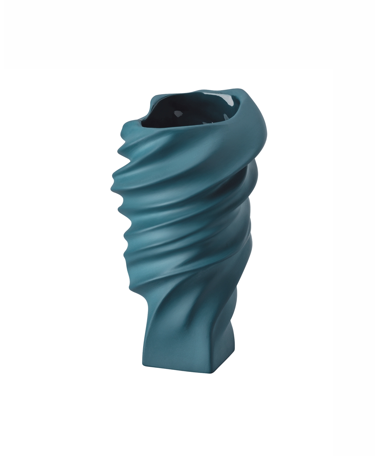Rosenthal Squall Abyss Mini Vase In Dark Teal