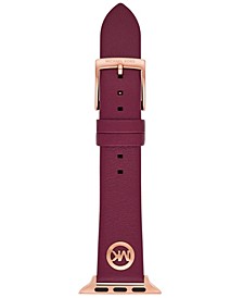 Women's Wine Leather Strap Band for Apple Watch, 38, 40, 41mm