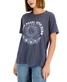Juniors' Open Heart Open Mind Graphic T-Shirt