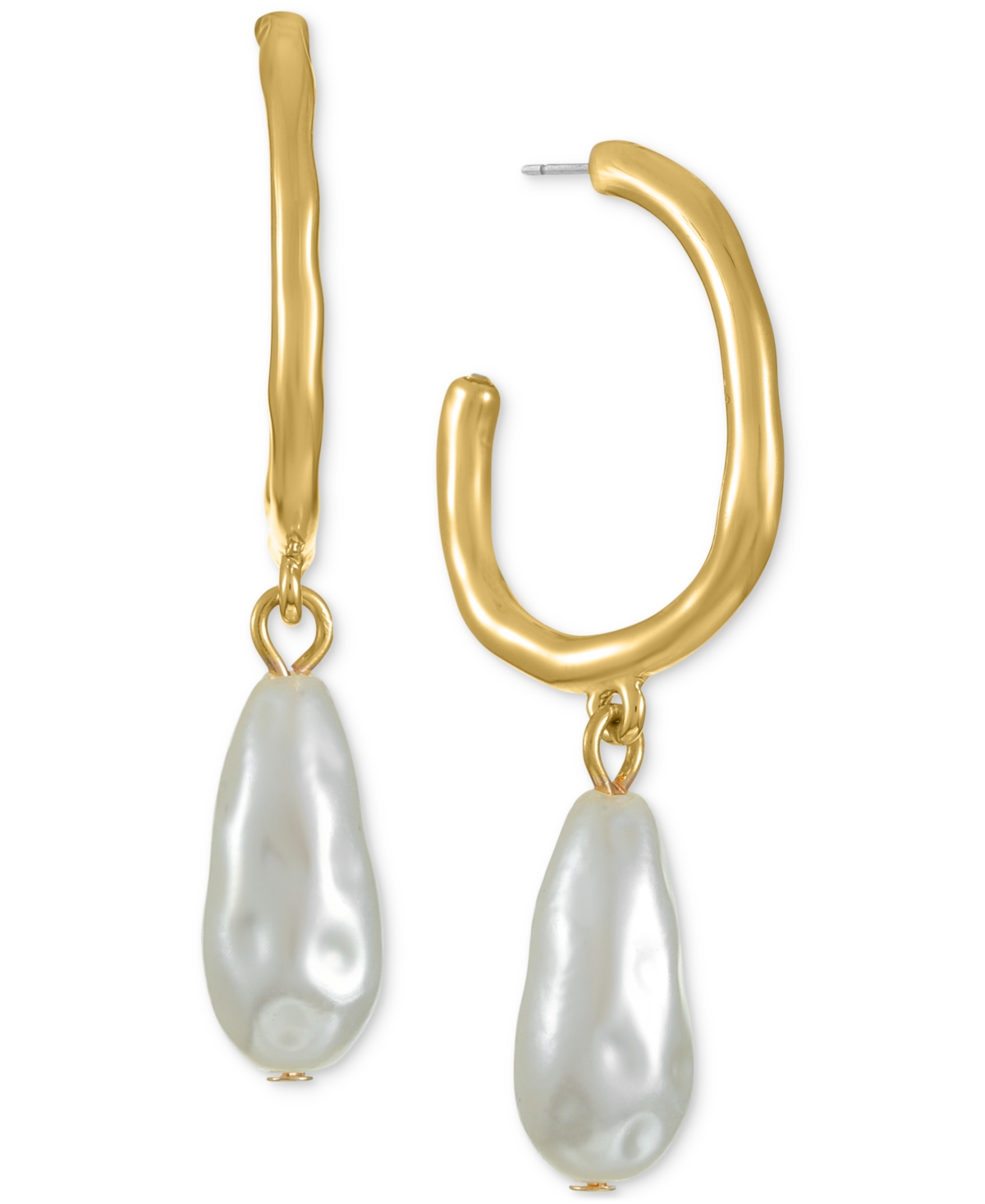 Alfani Gold-Tone Imitation Pearl Drop Earrings, Created for Macy's