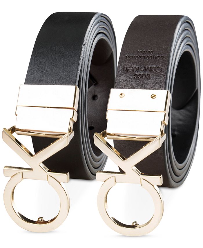 Michael Kors Women's 30mm Brown To Black Reversible MK Logo Monogram  Synthetic Leather Belt at  Women’s Clothing store