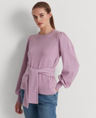 Lauren Ralph Lauren - Belted Cotton-Blend Sweater