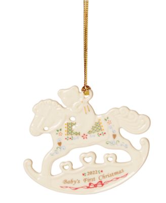 Lenox - 2022 Baby's First Christmas Rocking Horse Ornament