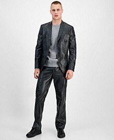 Men's Jonny Slim-Fit Faux-Leather Suit Jacket, Created for Macy's  