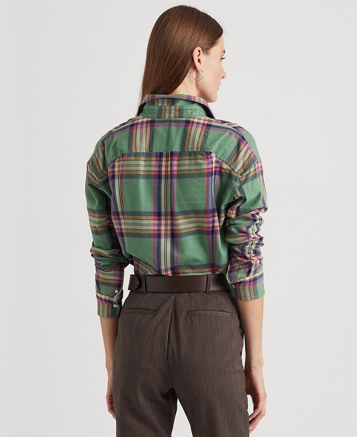 Lauren Ralph Lauren Plaid Cotton Twill Shirt Macy's