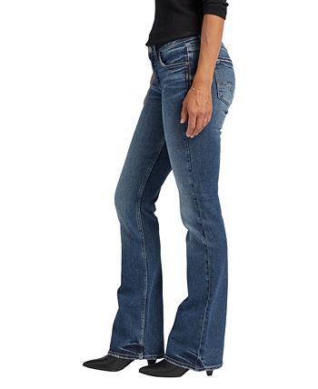 Silver Jeans Co. Women's Suki Mid Rise Curvy Zip Fly Rigid Bootcut ...