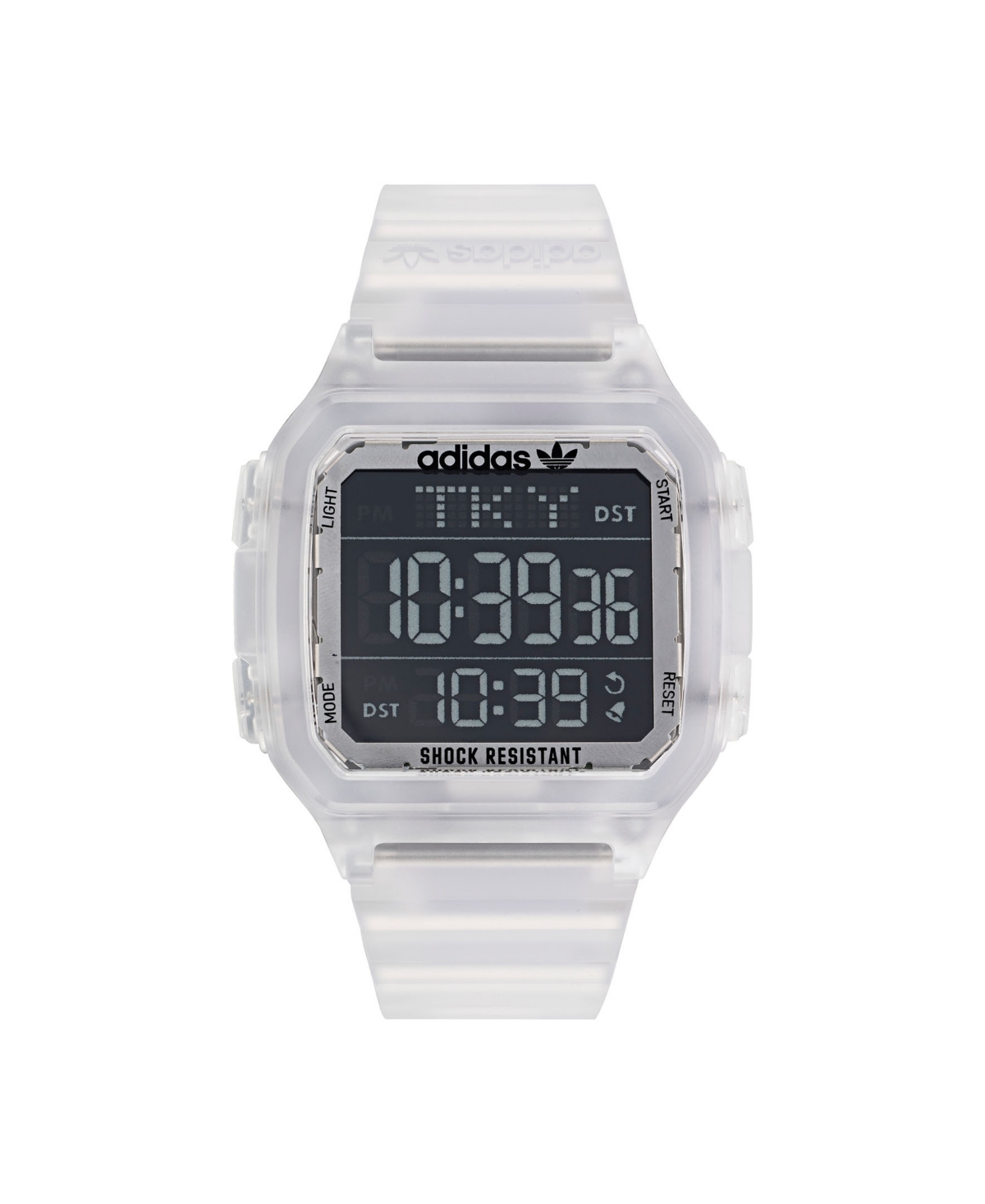 Unisex Gmt Digital One Gmt Clear Resin Strap Watch 47mm - Clear