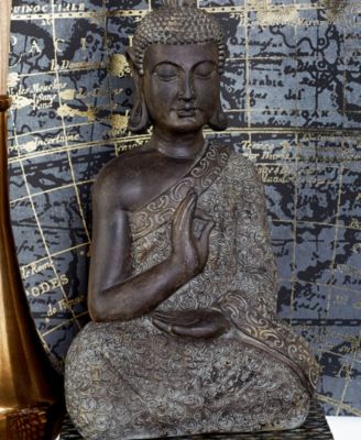Bohemian Buddha Sculpture, 21" x 11"
