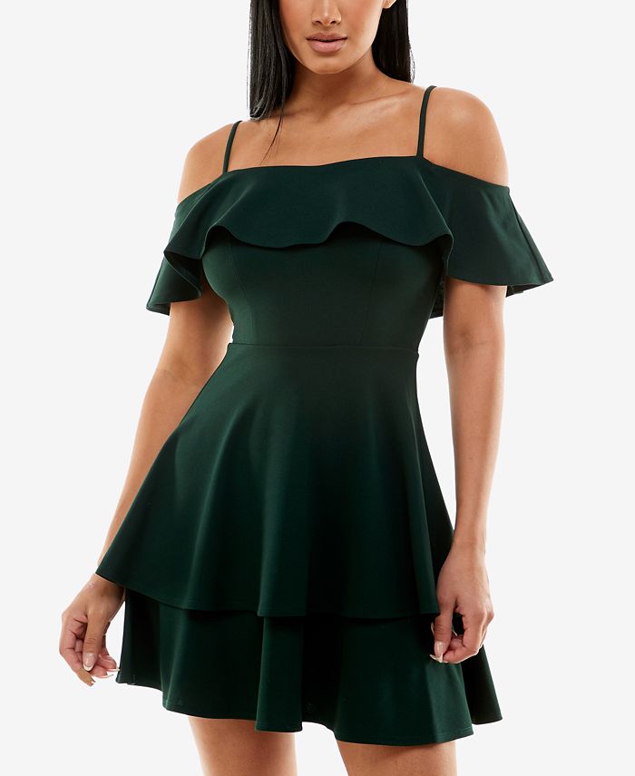 Macy's off the shoulder dress juniors sale