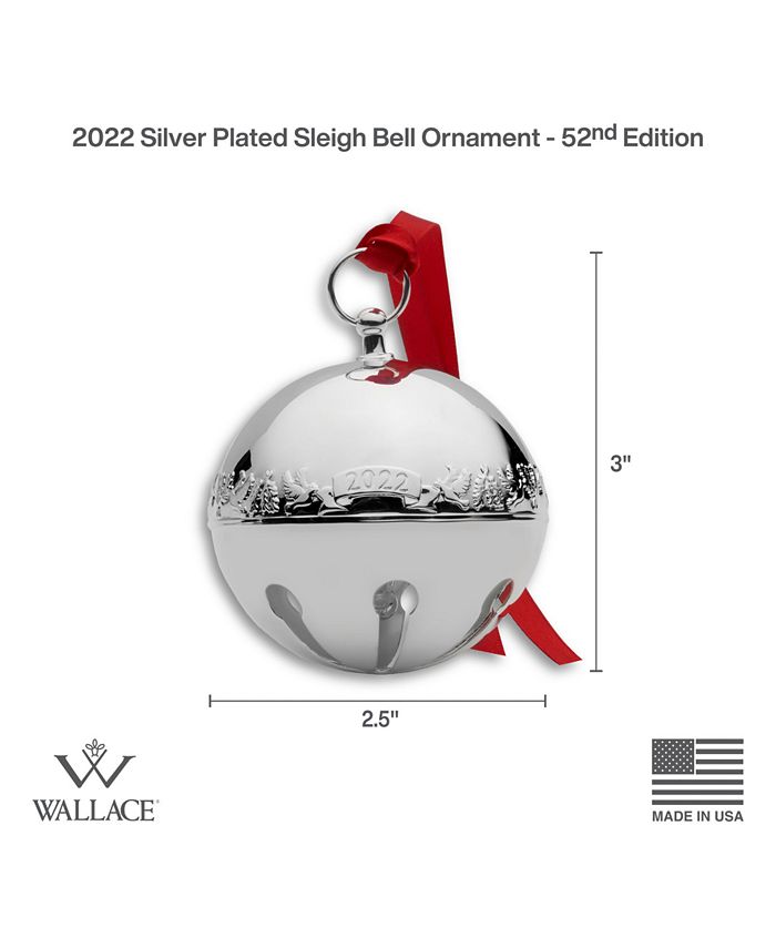 Wallace 2022 SilverPlated Sleigh Bell 52nd Edition Macy's