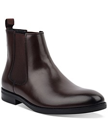 Men's Faux-Leather Pull-On Chelsea Boots, Created for Macy's 