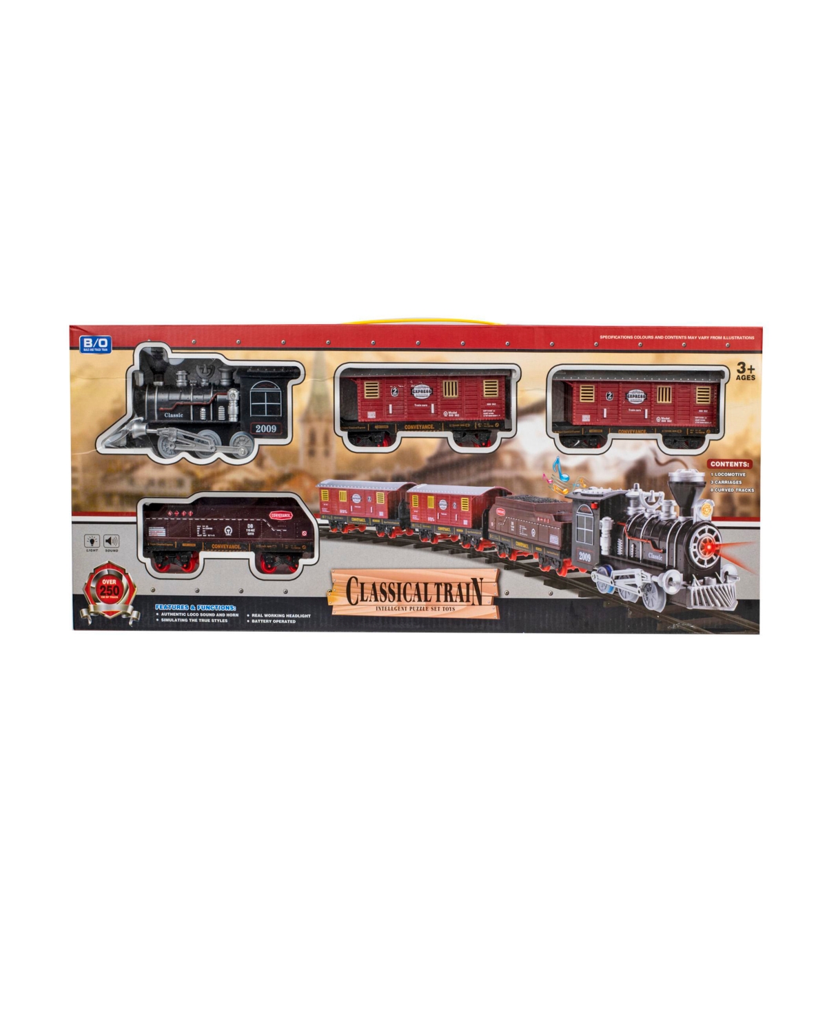 Synergistic Industrial Kids' Classic Train Set, 12 Pieces In Multi