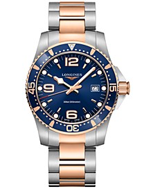 Men's Swiss Automatic HydroConquest Two Tone Stainless Steel Bracelet Watch 41mm