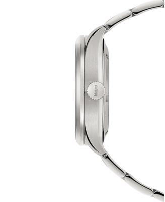 Men's Swiss Automatic Multifort Skeleton Vertigo Stainless Steel Bracelet Watch 42mm