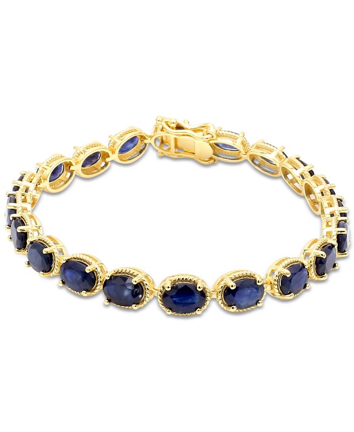 Macy s Sapphire Oval Link Bracelet 20 ct. t.w. in 14k Gold
