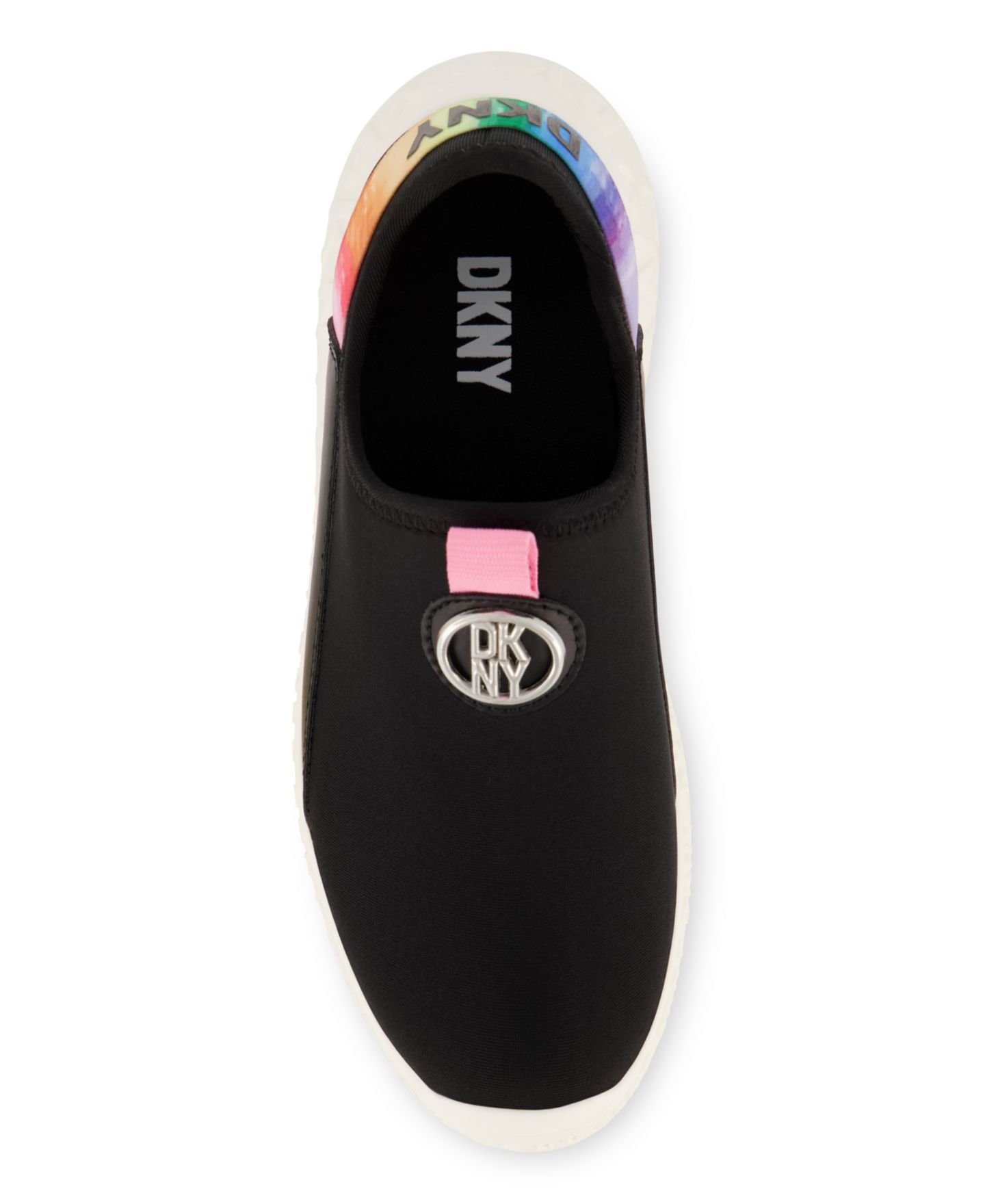 Кроссовки DKNY Slip On Logo Sneakers для девочек, цвет: Чёрный разноцветный — фото 6