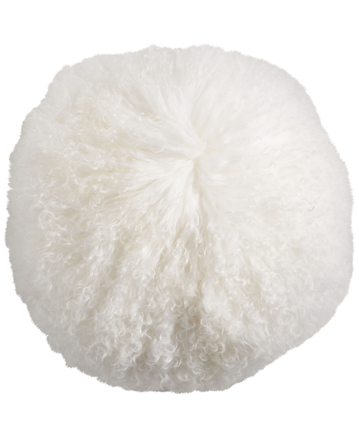 Saro Lifestyle Lamb Fur Decorative Pillow, 13" X 13" In Ivory