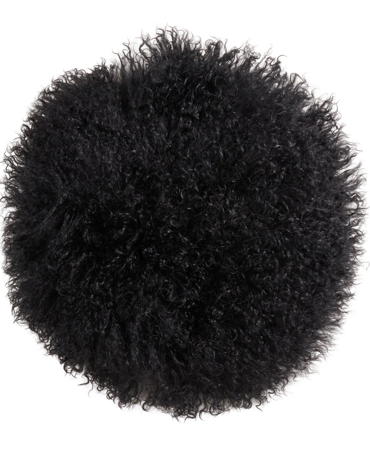 Saro Lifestyle Lamb Fur Decorative Pillow, 13" X 13" In Black