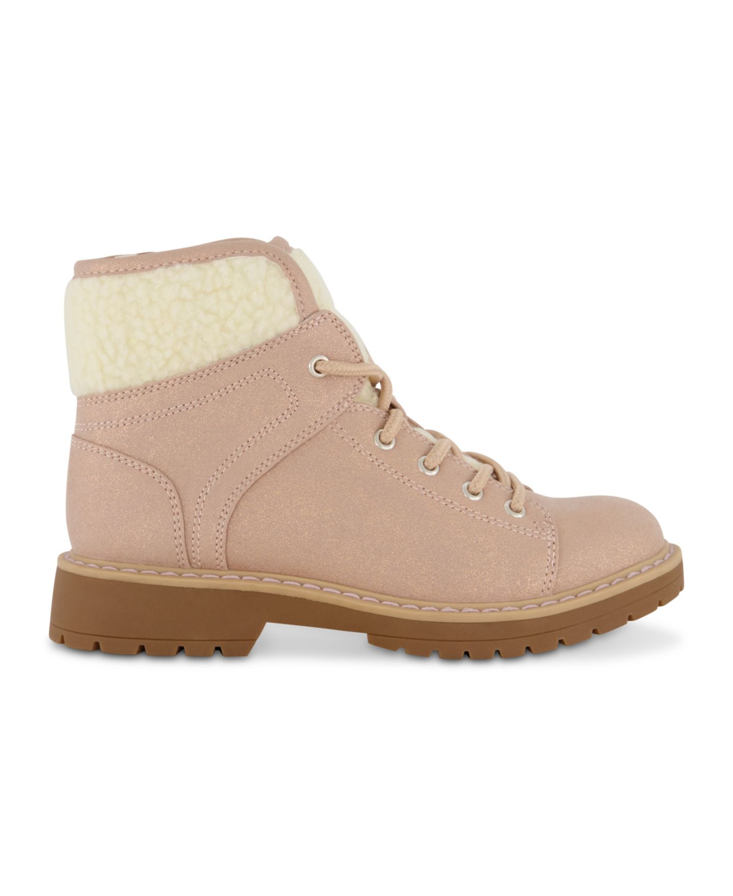 Ботинки Marc Fisher Hiker Shimmer Booties для девочек, цвет: Пудровый — фото 2