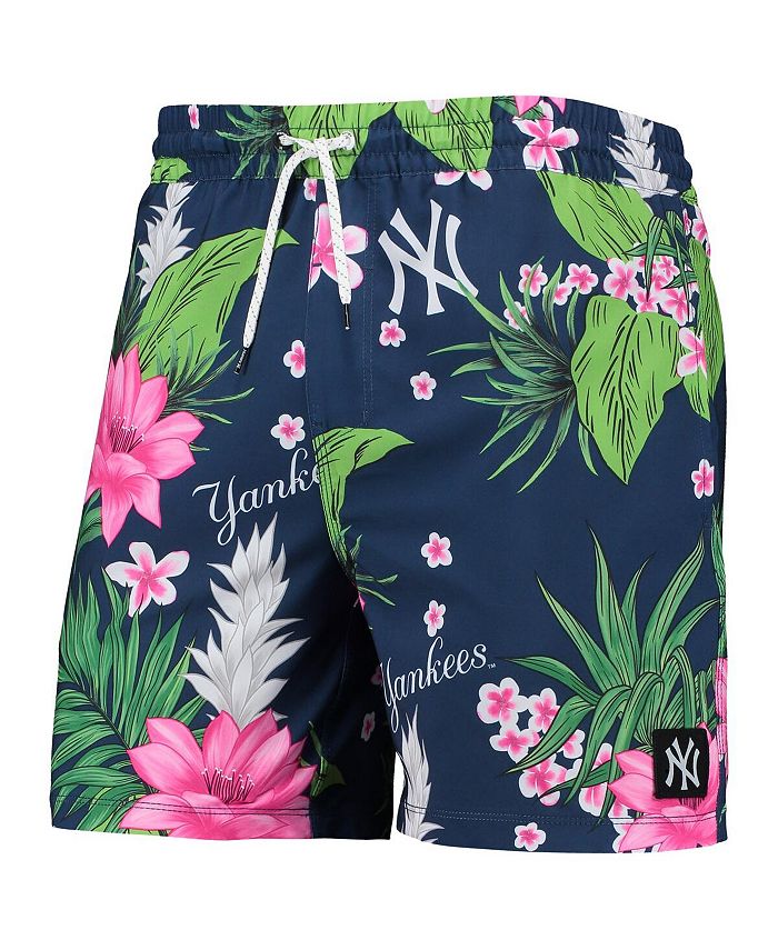 Hurley Men's x '47 Navy New York Yankees Cannonball Tropics Swim Shorts