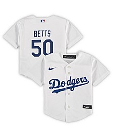 Toddler Boys and Girls Mookie Betts White Los Angeles Dodgers Home Replica Player Jersey